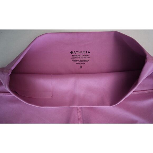Athleta 798638-192 Women's Sz M Lotus Pink/Light Purple Transcend 7/8 Tights - Picture 3 of 8